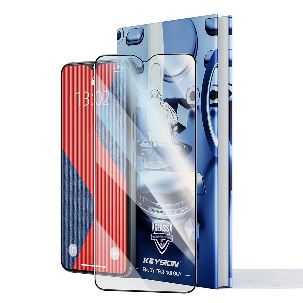 KEYSION Tempered Glass Full Cover for Samsung A17 5G A07 Full Glue HD Clear Screen Protective Glass Film for Galaxy A07 A17 5G