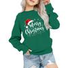 Kids' Fashion Loose-Fit Casual Long-Sleeve Christmas Print Oversized Crewneck Sweatshirt