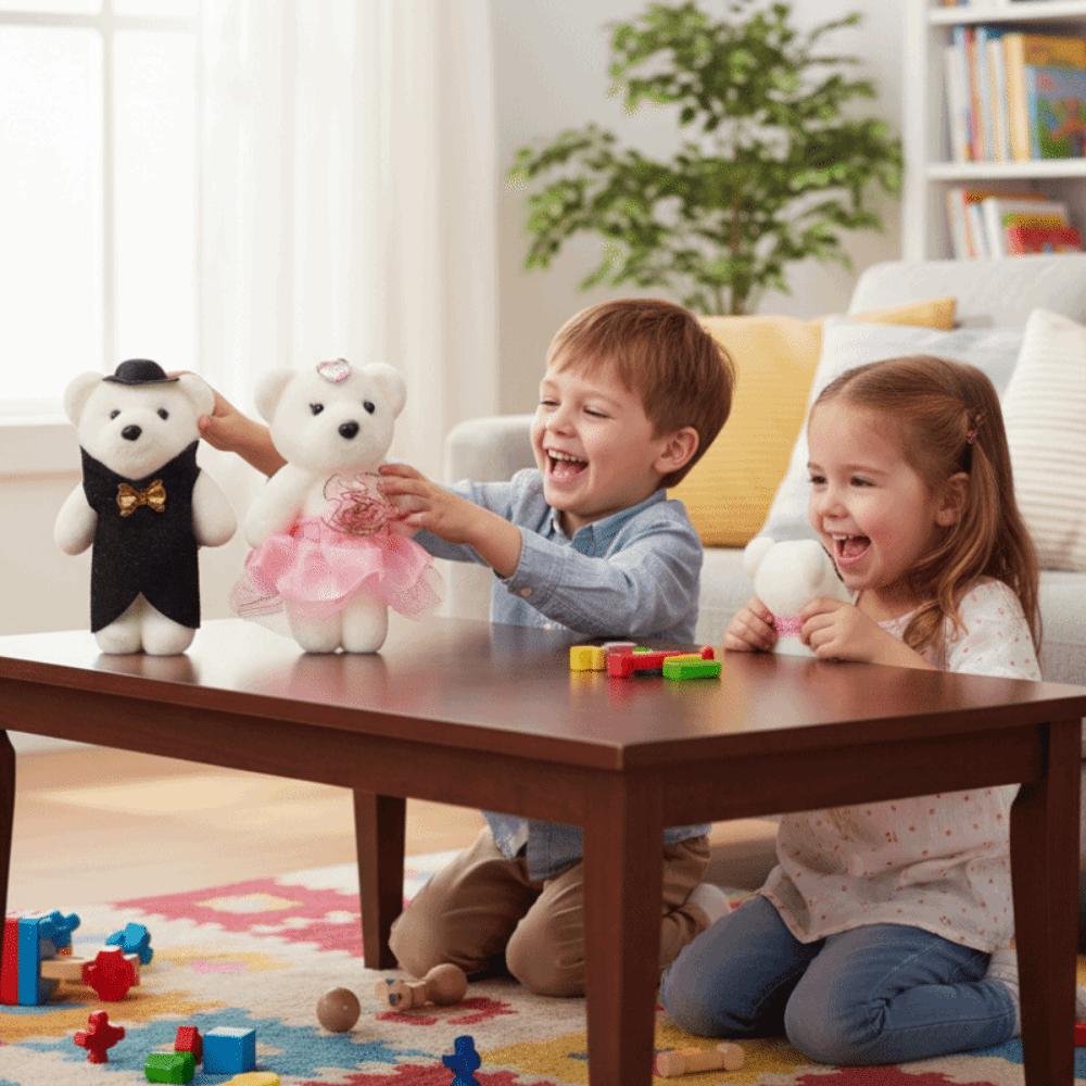 10pcs Couple Bear Bear Plush Foam Toys Foam Bear Cartoon Bouquet Doll Kids/Children Toys