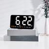 1 Set Digital Alarm Clock with Temperature Display Battery Operated Adjustable Brightness Desk Clock for Home