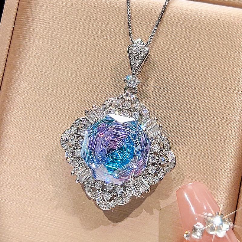 Ювелирные изделия Медное основание Золотое покрытие Имитация Тысячелетия Постепенное изменение цвета Темпераментный набор Главный камень 16-10 мм