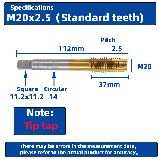 RIGTIP HSS Cobalt Containing Tip Screw Tap Machine Tap Drill Tool Stainless Steel Special Titanium-Plated Thread Tapping M3-M16 Thread Lock3