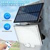 2/4PCS Outdoor Security Solar Wall Lamp 106LEDs Motion Sensor Flood Light with Remote 4 Modes for Outside Garden Garage Lighting