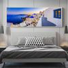 Greek Village Posters Santorini Landscape Painting Canvas Prints Wall Art Pictures for Living Room Sunset Sea Cuadro No Frame
