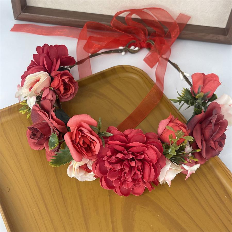 New Fashion Women's Flower Crown Girl Flower Headband Headdress Bohemian Festival Wedding Hair Garland Photo Props Headdress