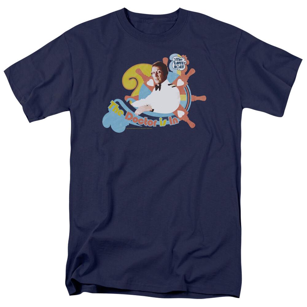 The Love Boat The Doctor Is In T-shirt Mens Licensed Classic TV Show Navy