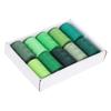 10 Rolls Green Sewing Thread Set Accessories 1000 Yards Per Spool for Household DIY Machine