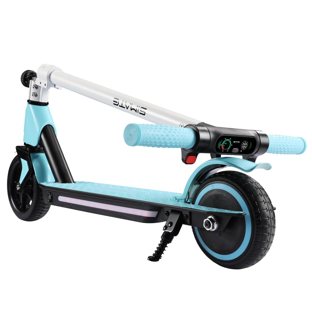 Simate S2 Safe Electric Scooter For Kid 130W Motor 24V2.5Ah Battery 14KM/H Top Speed 6.5 Inch Tires Outdoor Play Folding E-Scooter