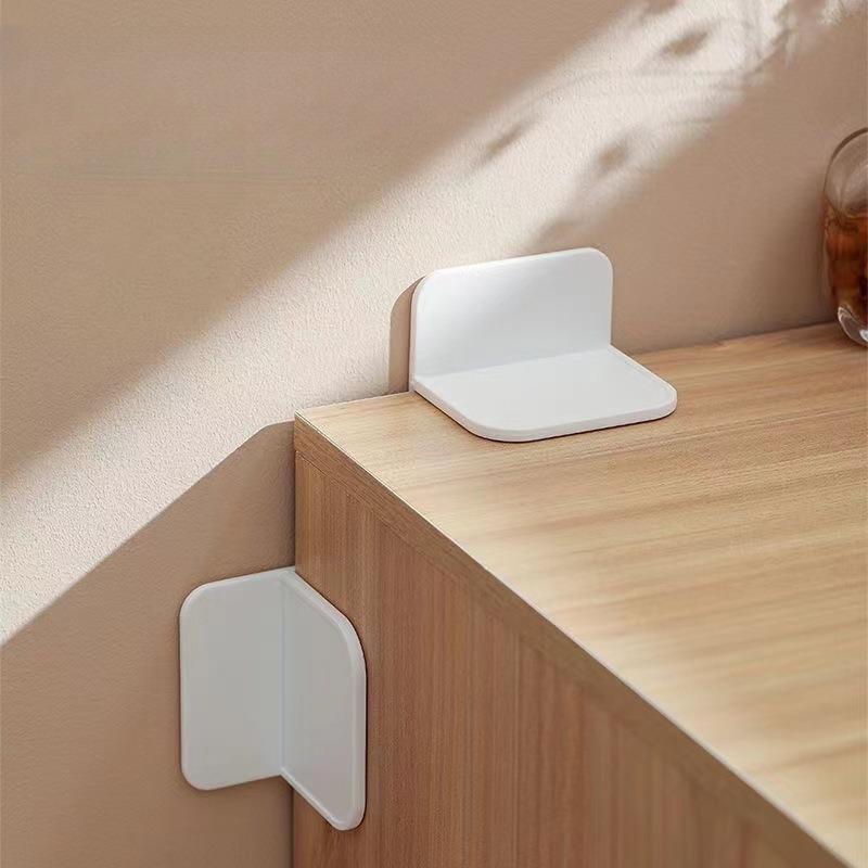 Cabinet holder, non perforated furniture anti tipping device