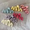 New Colorful Jelly Wave Hair Claw Clip Large Acrylic Hairpins Korean Sweet Simple Irregular Hair Clip Women Ponytail Headwear