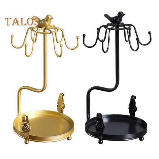 Подставка для чашки с 6 крючками, подставка для чашки и блюдца, стойка для хранения чашек с просторным основанием для кофейных чашек, чайных чашек, креативный декор и органайзер для