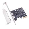 Адаптерная карта PCIE на USB 3.2 GEN1 5 Гбит/с, плата расширения PCIE на двойной Type-C для передачи данных, чип ASM1042 для настольного ПК