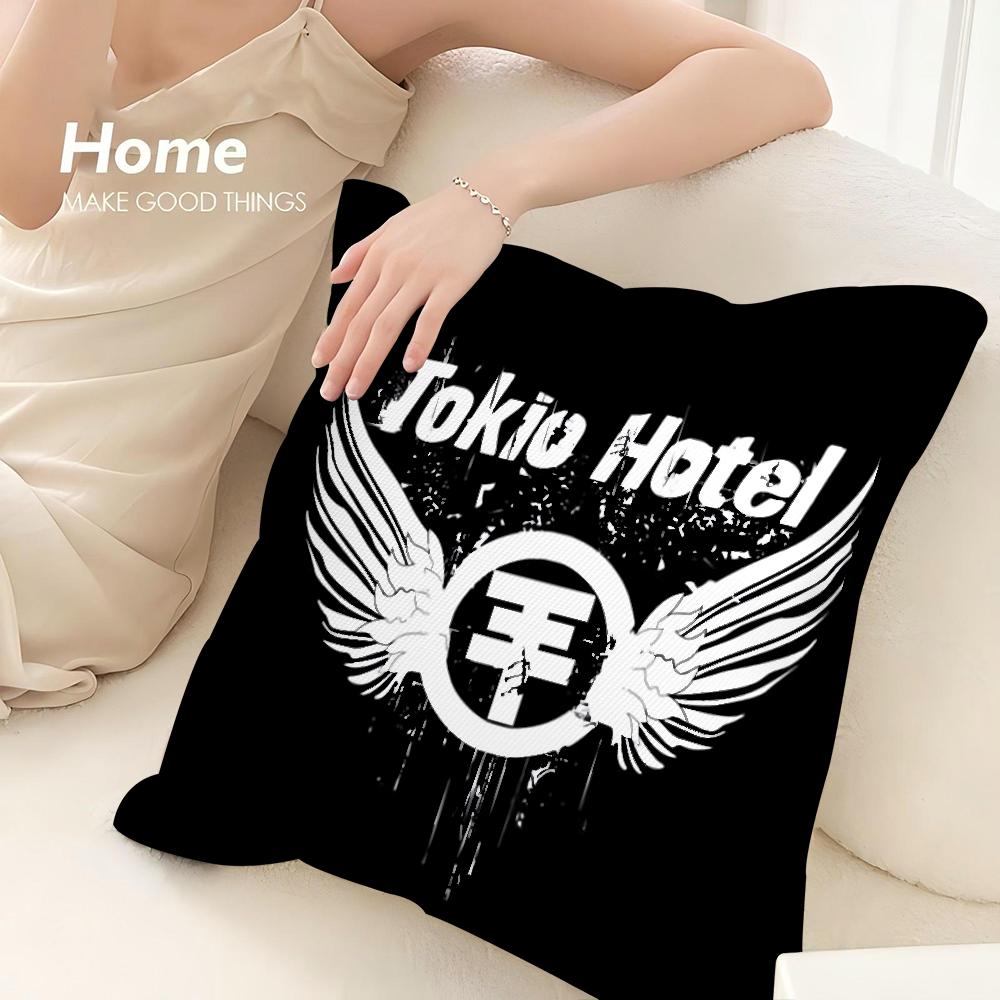 Наволочка для подушки с 3D-принтом рок-группы Tokios Hotels, 40*40 см, из полиэстера, для дома, дивана, украшения, праздничный подарок.
