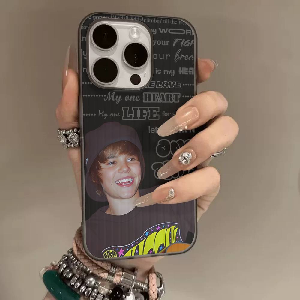 Мягкий рифленый чехол для телефона с полосками в стиле J-Justin B-Bieber для iPhone 17 Air 11 12 13 14 15 16 Pro Max Plus