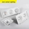 Светильник точечный встраиваемый карданный антибликовый Jia Mei Lighting: Одинарные, двойные и трехголовочные варианты