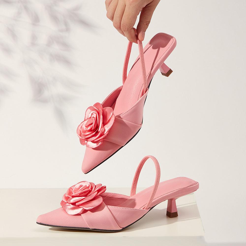 Женские босоножки-лодочки с цветочным принтом и острым носком на высоком каблуке. Шелковые босоножки на каблуке-рюмочке. Элегантные офисные женские сексуальные босоножки для вечеринок, большой размер 43.