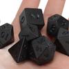 14шт многогранные игральные кости черные пластиковые антиоксидантные игральные кости набор для настольной игры-головоломки
