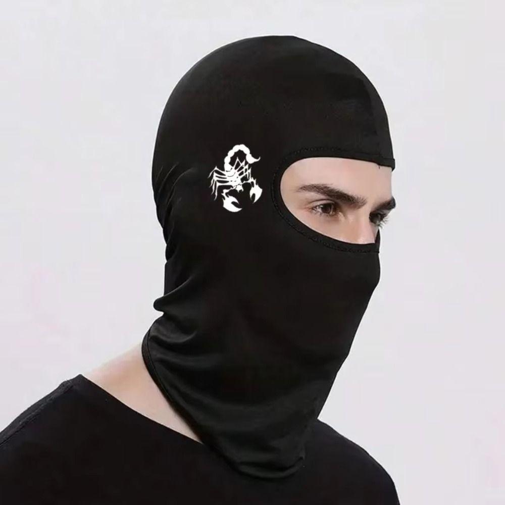 Polyester Full Face Ski Mask Cross Breathable Cycling Balaclava  Hiking Running Skiing