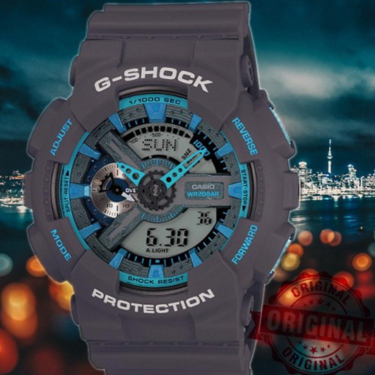 Casio Серия G-Shock Спортивные часы с двойным дисплеем Мужские часы Коричневые GA-110TS-8A2