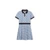 All Over Sailboat Logo Letter Print Short Sleeve Dress Women Dresses White F11W021323F-WT