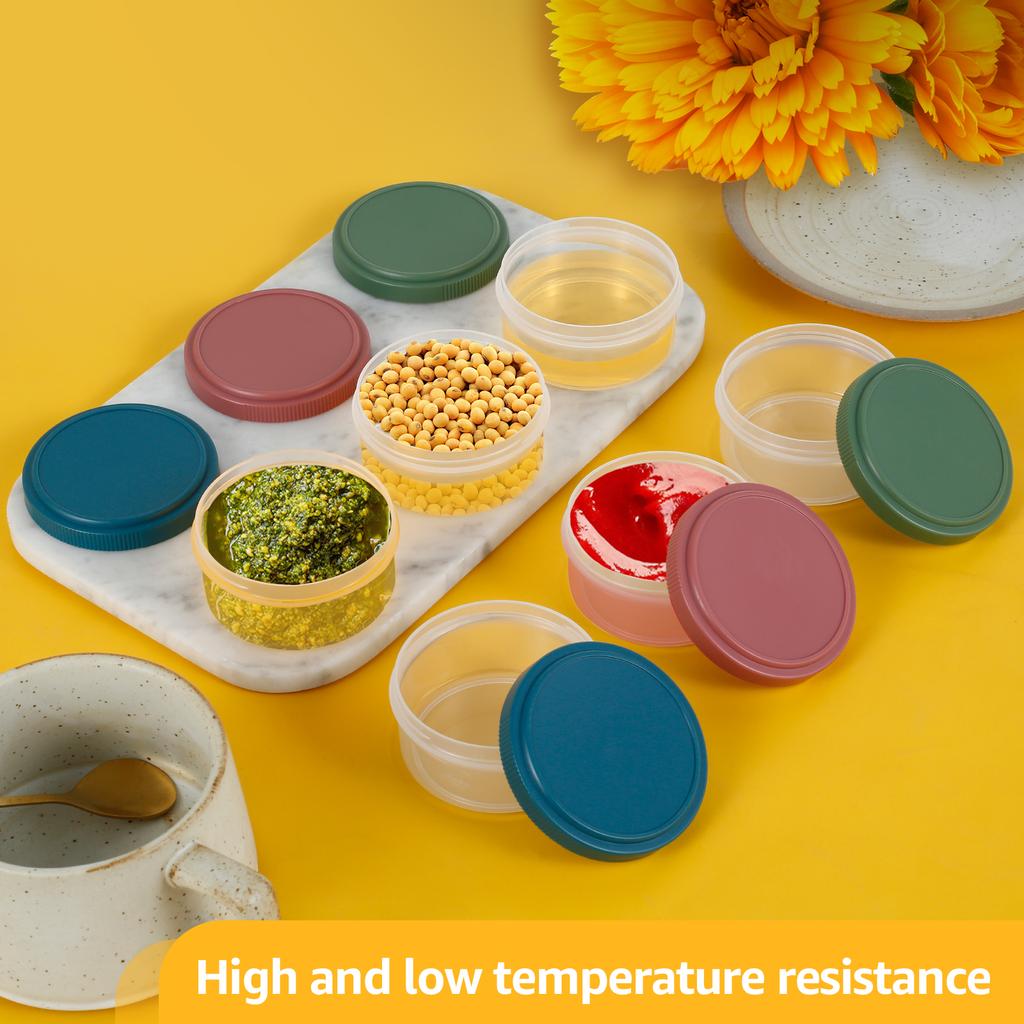 9 шт. контейнеров для заправки салата с герметичными крышками 50/75 мл многоразовые контейнеры для соуса для ланч-бокса и пикника, соусы, специи для салата