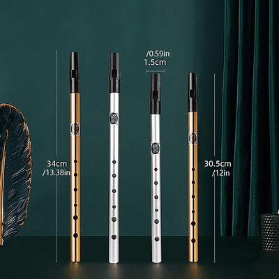 1 шт., 6 отверстий, флейта C/D, ирландский свисток, Ирландский оловянный пенни-свисток, металлическая флейта