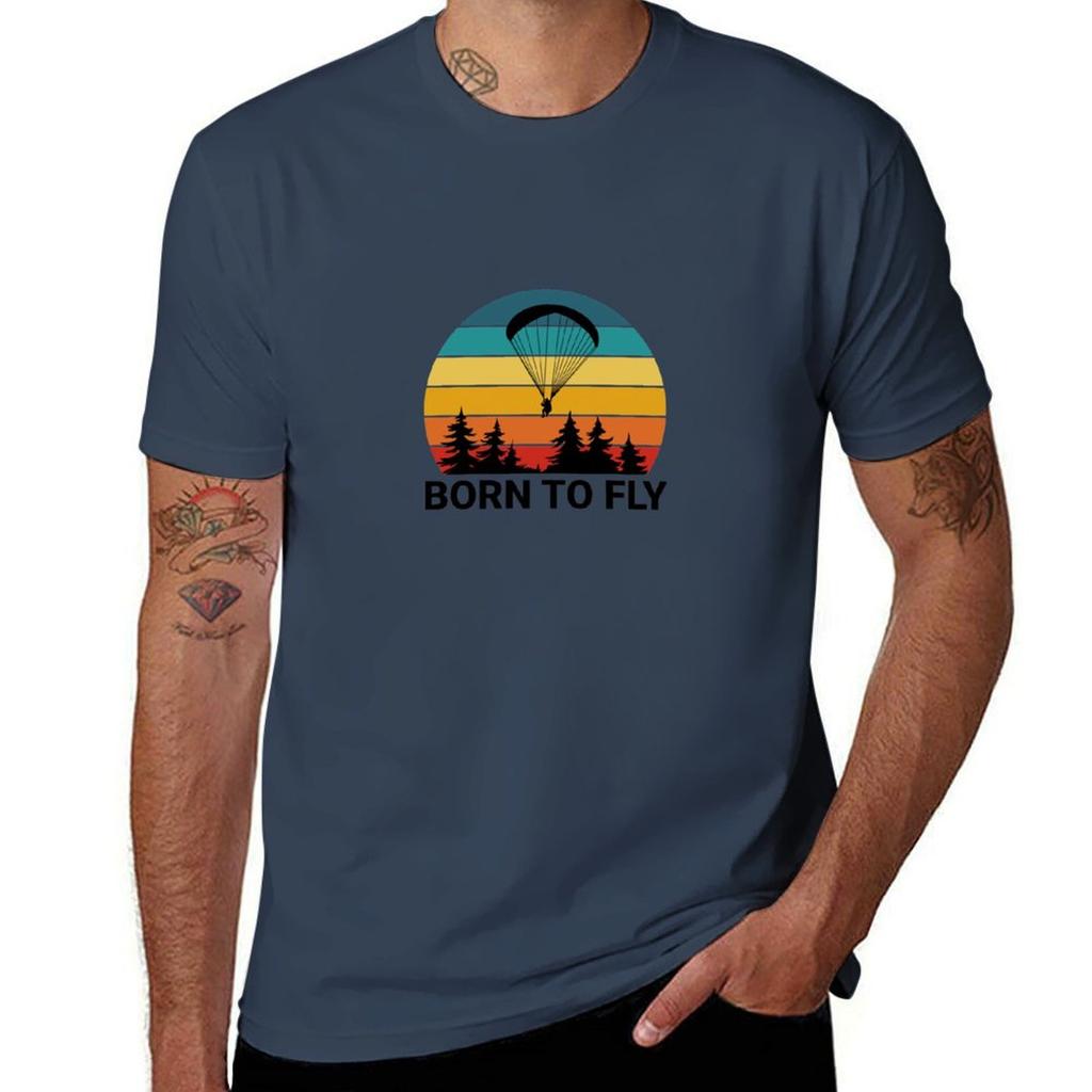 saying heavy Paragliding g paraglider t man cotton men shirt shirts paraglider t man T-Shirt for
