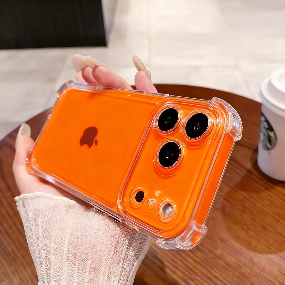Роскошный Прозрачный Ударопрочный Мягкий Чехол для Телефона для iPhone 17 Air 16 15 14 13 12 Pro Max 11 Прозрачный Чехол Защитная Крышка для Камеры