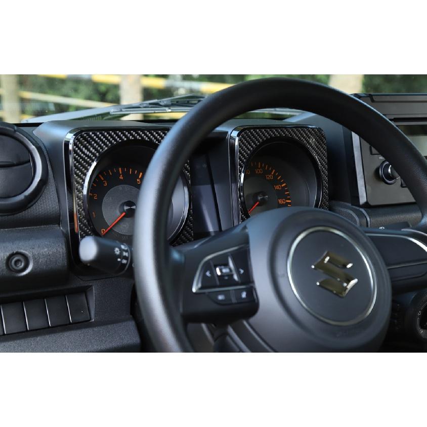 Наклейки для украшения приборной панели автомобиля для Suzuki Jimny JB64 JB74-2023, аксессуары для внутренних молдингов, ABS/настоящий карбон