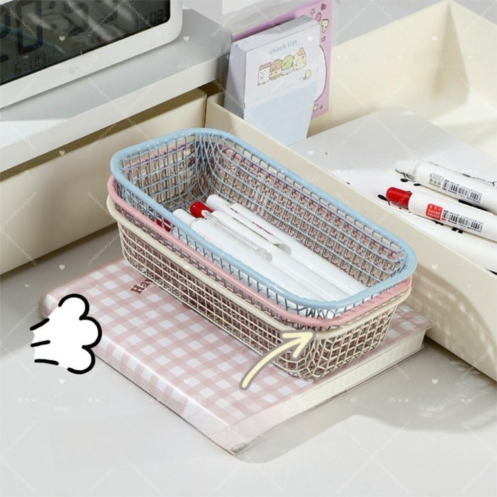 Металлическая корзина для хранения Мини держатель для сортировки косметики Новая корзина-органайзер Канцелярские товары для офиса