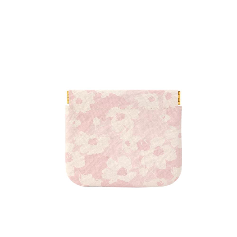 Pu Leather New Chinese Style Leaf Spring Bag Cosmetic Bag Jewelry Storage Bag Self-closing Coin Purse Coin Bags Earphone Bag