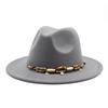 Большая окружность головы шерстяная шляпа-цилиндр теплая джазовая шляпа модная фетровая шляпа с большими полями 60 см
