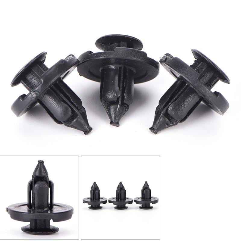 50X 8 мм автомобильный фиксатор крыла для бампера, черные пластиковые фиксированные зажимы, крепежные детали