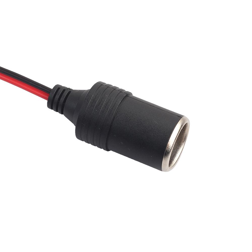 10A 120W Red-Black Car Cigarette Lighter Socket Plug, 0.3m