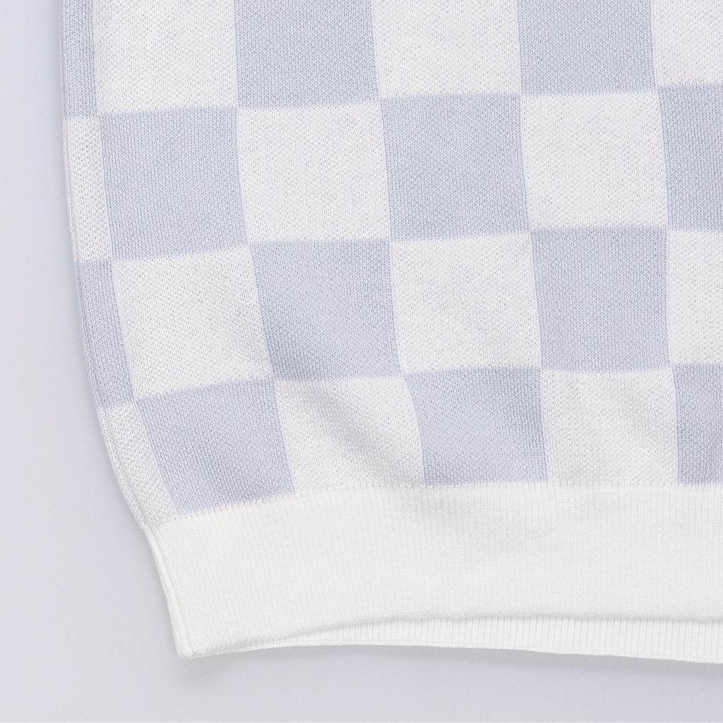 Nike Спортивная одежда Клубная клетчатая ретро повседневная рубашка поло с коротким рукавом Мужские рубашки поло Sail FN3423-133