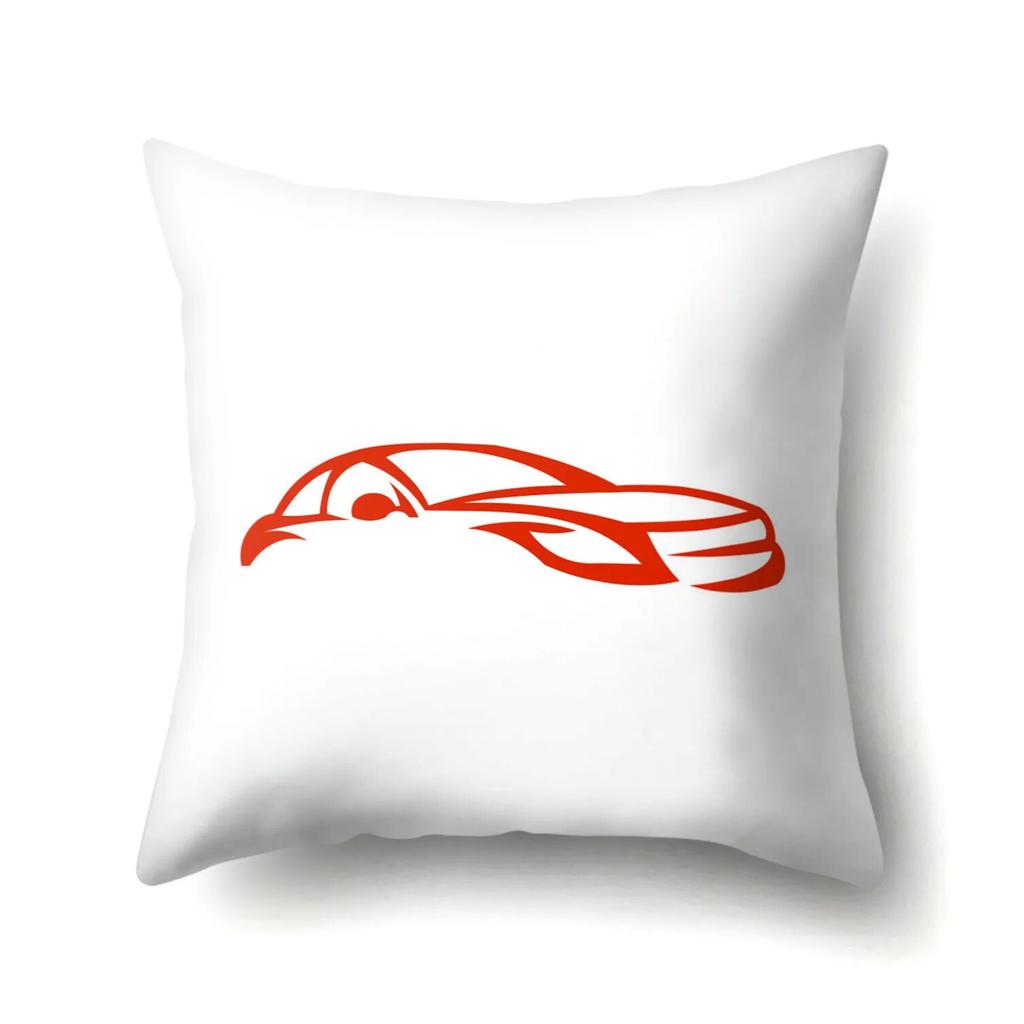 Sports Car Striped Pillowcase Office Cushion Cover Living Room  Waist