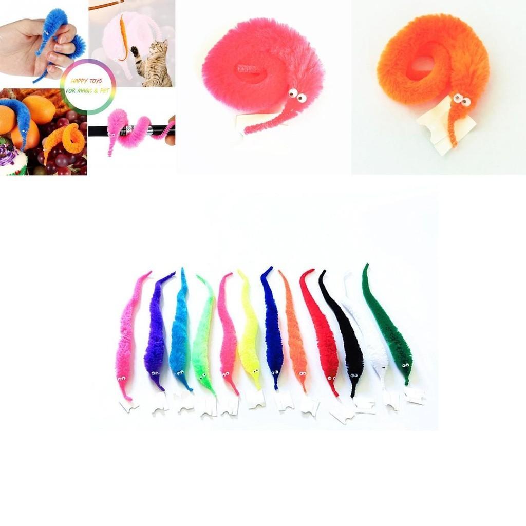 Волшебный червячок Твисти Забавный и уникальный плюшевый игрушечный червячок для пранкеров, любителей магии 22,5 см