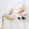 Creative Lovely Cartoon Chef Strong Storage Rack Hook Wall Decor Plug Holder