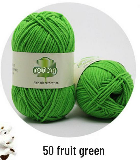 Пряжа из гребенного 5-слойного молочного хлопка для вязания и вязания крючком своими руками - Набор материалов средней толщины для шарфа и пледа