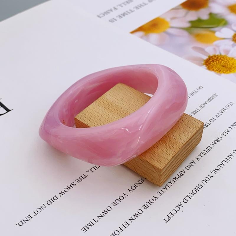 European and American Style Marble Pattern Exaggerated Acrylic Bangle Bracelet