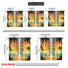 2pcs 2D Flat Printing Scene Curtains Beach Signpost Life Polyester Without Electricity Seasonal Party & Holiday Decor for Booths