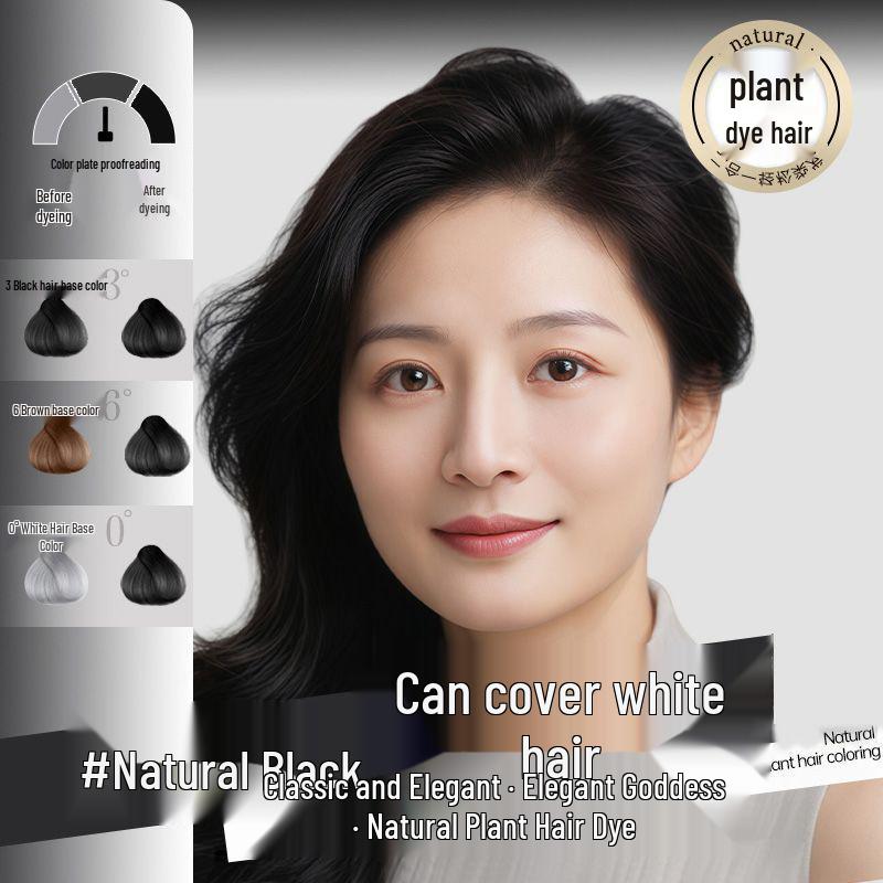 Краска для волос на растительной основе второго поколения - Закрашивание седины, Однокомпонентная формула