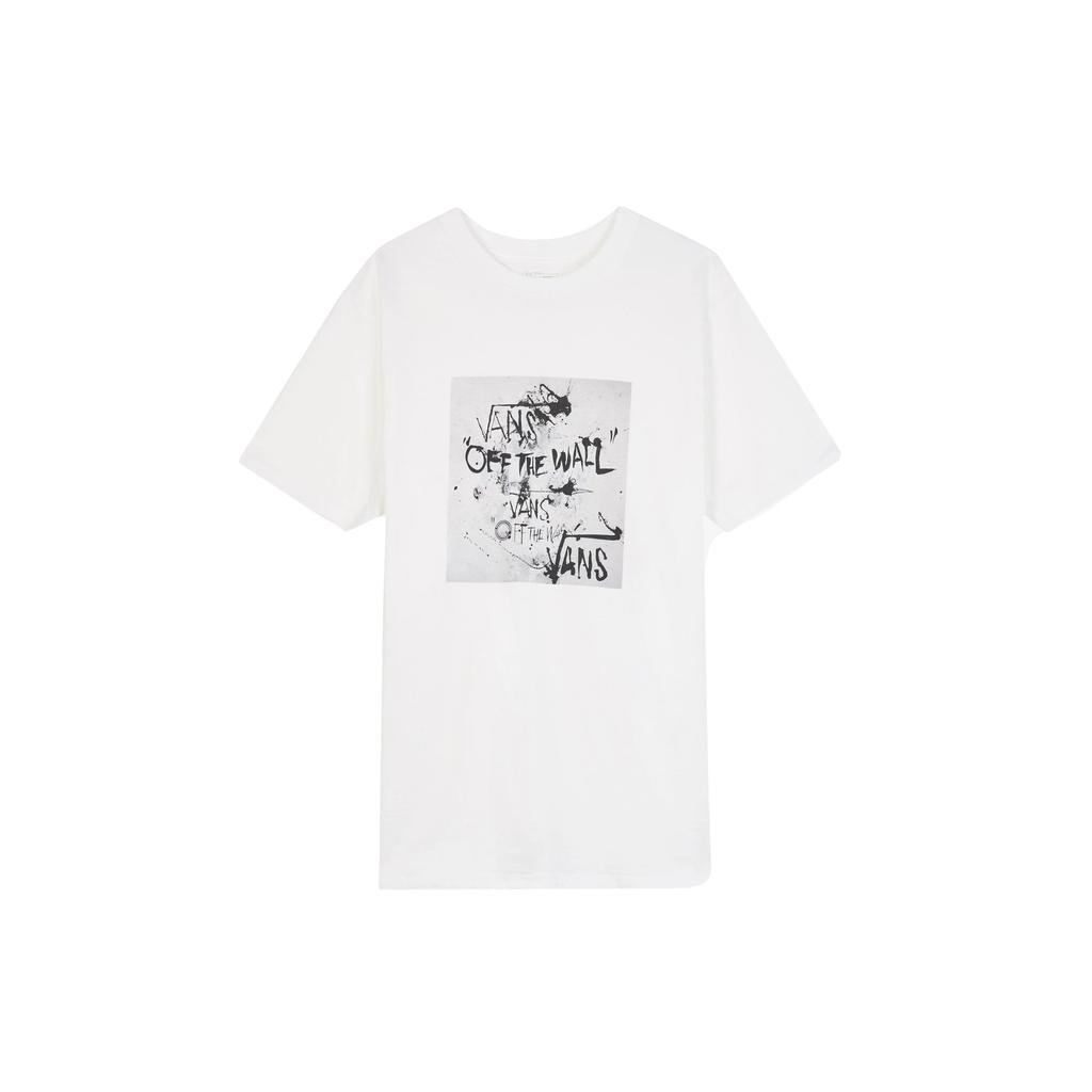 Vans T-Shirts Men's White Crew Neck Moderate Straight Fit (Unisex) T-Shirts VN0A3WEVWHT