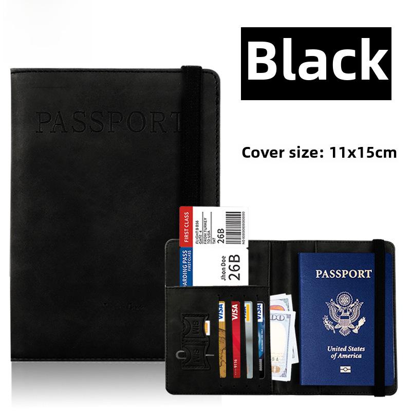 Держатель трансграничного RFID-паспорта: Дорожный кошелек из искусственной кожи с регулируемыми ремнями