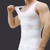 Мужской жилет для фитнеса с U-образным вырезом, без рукавов, корсет для утяжки живота, однотонный, с поддержкой спины, компрессионные топы для тяжелой атлетики