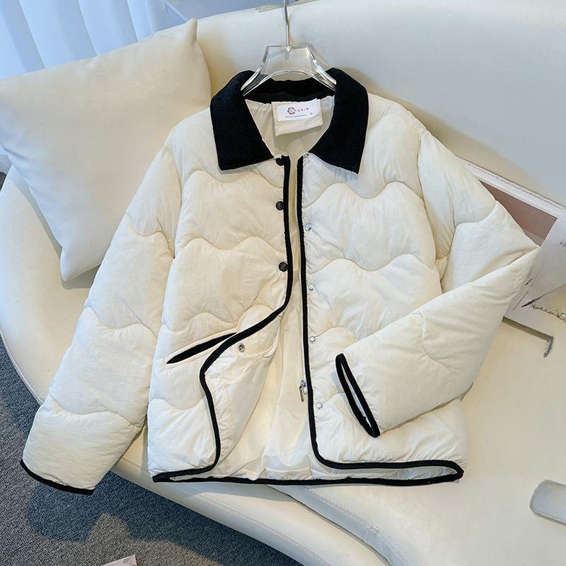Down Padded Jacket Women's Winter Jacket, Small Loose Padded Jacket, Thick Lapel Padded Jacket Trend