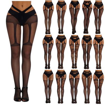 Новые сексуальные женские ажурные колготки больших размеров, кружевные колготки на подтяжках, чулки