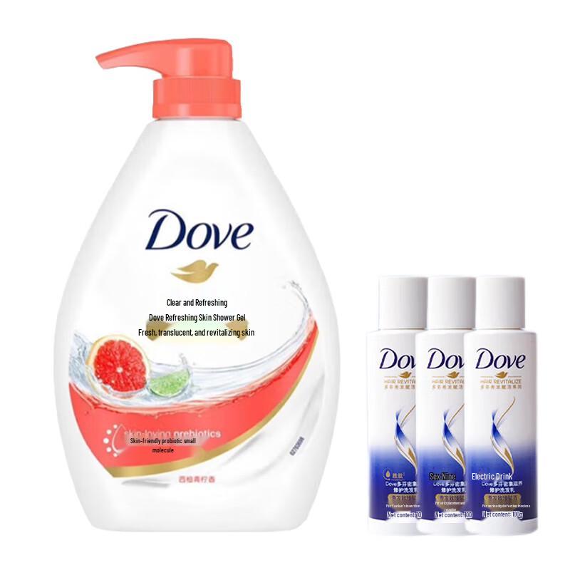 DOVE Ревитализирующий набор: гель для душа и шампунь