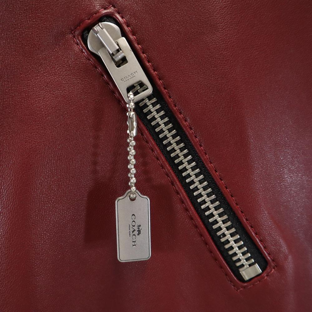 Coach F33830 Кожаная куртка-косуха S Красная кожаная куртка Женская Б/у