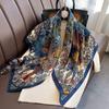 90*90cm Square Scarf Twill Cotton Feeling Women Head Shawls And Wraps Luxury Print Neck Scarves Hijab Bandana Pashmina